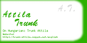 attila trunk business card